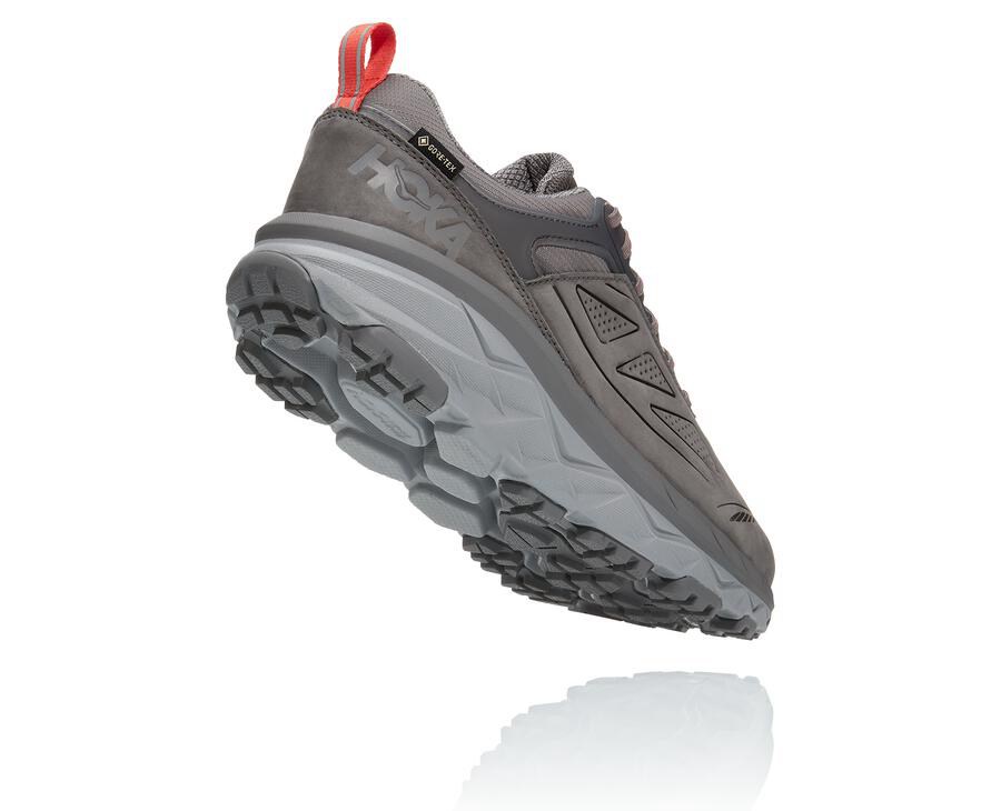 Trail Shoes Mens - Hoka One One Challenger Low GORE-TEX - Grey - JFPDBVO-90